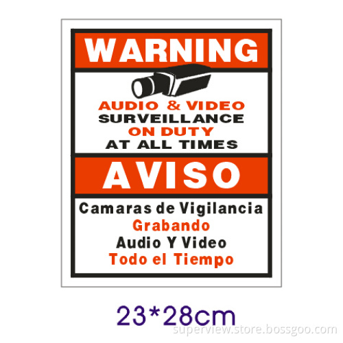 Aluminum Security Warning Signs for CCTV Camera (SVSIGNC)